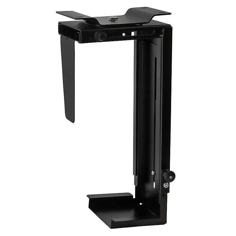 Mount-It! Aluminum CPU Under Desk Stand, Black (MI-7150) image 1