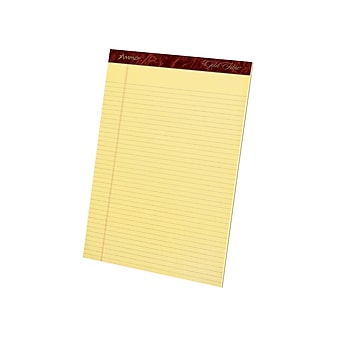 Ampad Gold Fibre Notepads, 8.5" x 11.75", Narrow Ruled, Canary, 50 Sheets/Pad, 12 Pads/Pack (TOP 20-022)