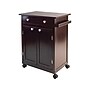 Winsome Savannah Wood Kitchen Cart, Espresso (92626)~#|#~sp46776518_sc7