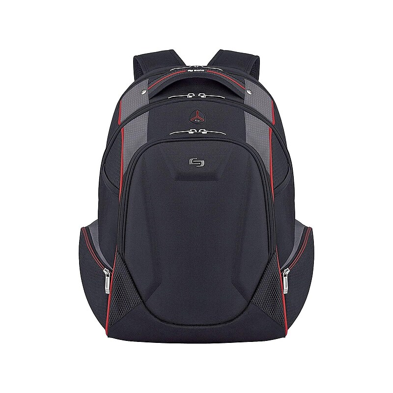 Solo New York Force Launch Backpack, Solid, Black/Red/Gray (ACV711-4) image 1