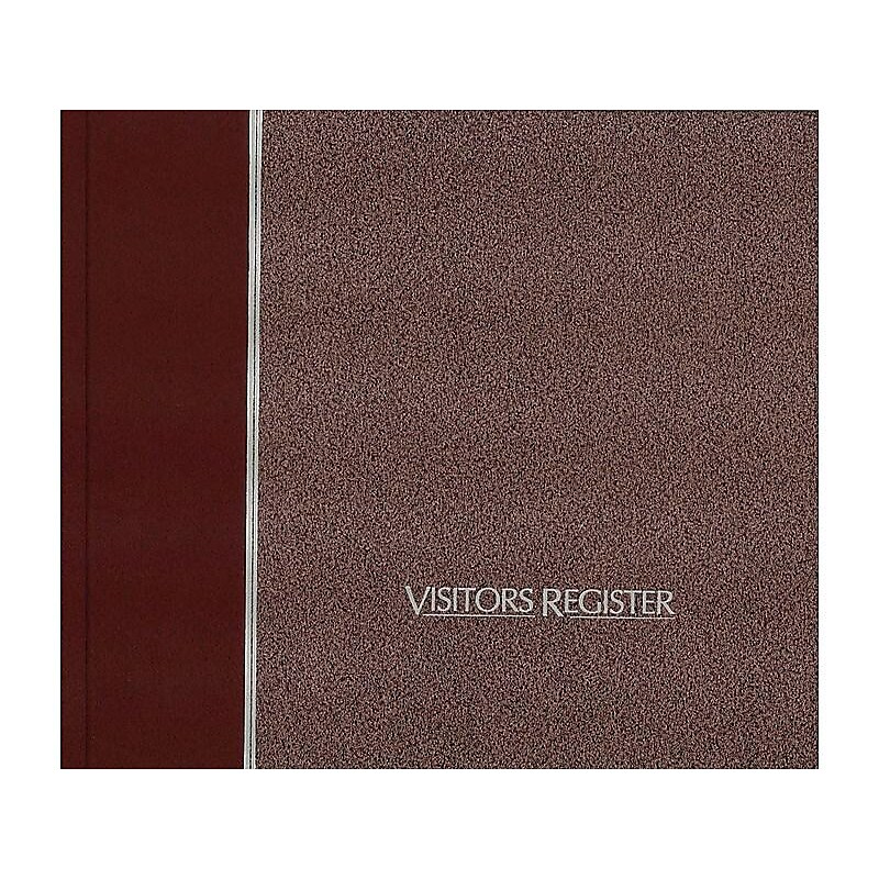 Rediform Visitor Book, 9.88" x 8.5", Burgundy, 64 Sheets/Book (57-803) image 1