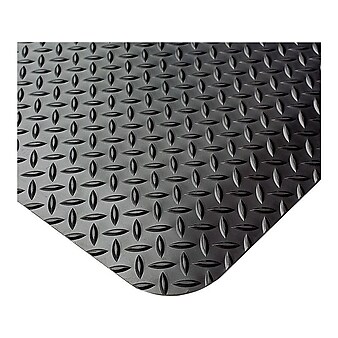 Crown Industrial Deck Plate Anti-Fatigue Floor Mat, 24" x 36", Black (CWNCD0023DB)