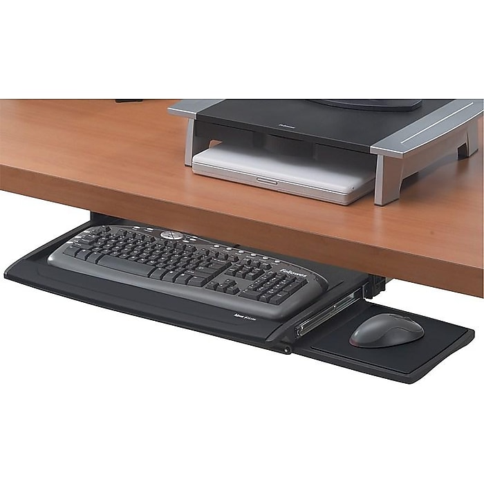 Fellowes Office Suites Deluxe Adjustable Keyboard Drawer, Black