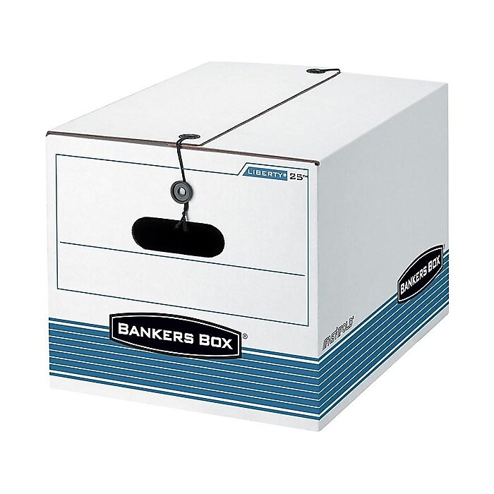 Boîtes D'Archives Bankers Box Heavy Duty A4+ Dos 10cm - Lot De 20, Carton Recyclé FSC, Fabrication Française