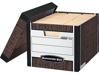 Bankers Box 12-Pack Storage Boxes - Heavy-Duty File Storage With Lift-Off Lids
