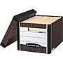 Bankers Box R-Kive® Heavy-Duty FastFold File Storage Boxes, Lift-Off Lid, Letter/Legal Size, Woodgrain, 4/Pack (0072506)~#|#~sp46777661_sc7