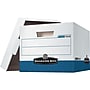 Bankers Box R-Kive® Heavy-Duty FastFold File Storage Boxes, Lift-Off Lid, Letter/Legal Size, White/Blue, 4/Carton (0724303)~#|#~sp46777665_sc7