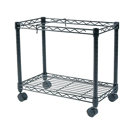 Fellowes Metal Mobile File Cart with Dual Wheel, Black (45081) Staples
