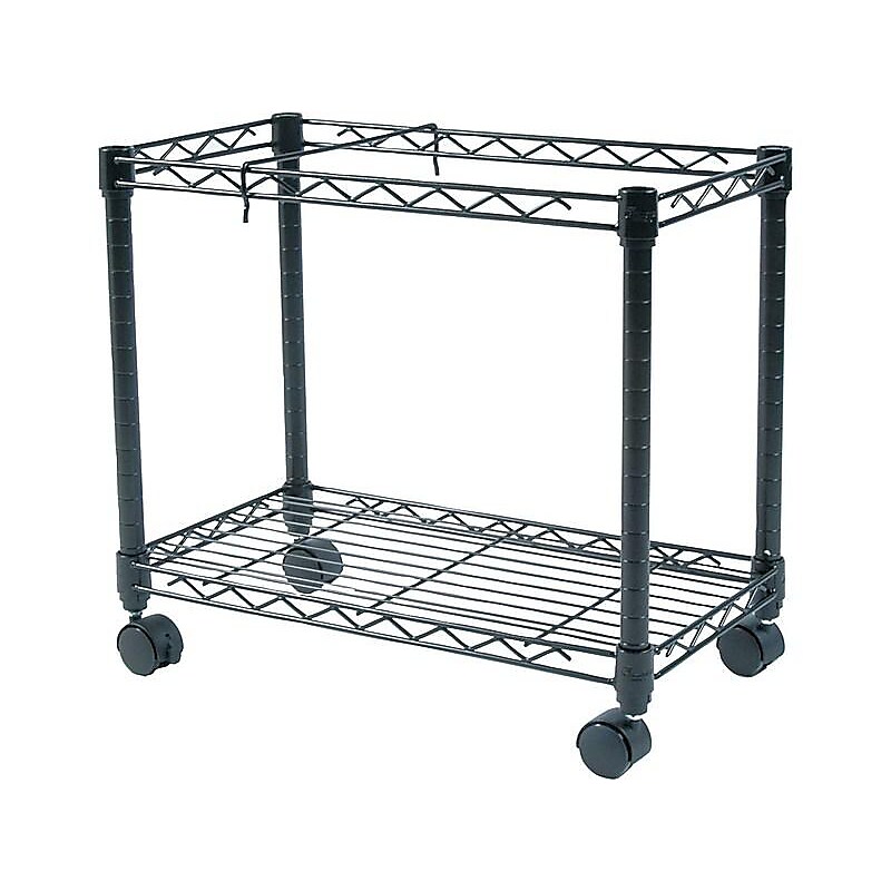 Fellowes Metal Mobile File Cart with Dual Wheel, Black (45081) image 1