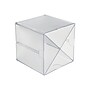Deflect-O Cube 4 Compartment Stackable Plastic Compartment Storage, Clear (350201)~#|#~sp46777812_sc7