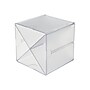Deflect-O Cube 4 Compartment Stackable Plastic Compartment Storage, Clear (350201)~#|#~sp46777813_sc7