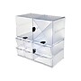 Deflect-O Cube 4 Compartment Stackable Plastic Compartment Storage, Clear (350201)~#|#~sp46777814_sc7