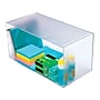 Deflect-O Cube 1 Compartment Stackable Plastic Compartment Storage, Clear (350501)~#|#~sp46777818_sc7
