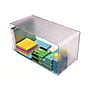 Deflect-O Cube 1 Compartment Stackable Plastic Compartment Storage, Clear (350501)~#|#~sp46777821_sc7