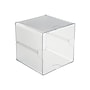 Deflect-O Cube 1 Compartment Stackable Plastic Compartment Storage, Clear (350401)~#|#~sp46777824_sc7