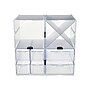 Deflect-O Cube 1 Compartment Stackable Plastic Compartment Storage, Clear (350401)~#|#~sp46777825_sc7