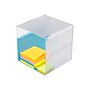 Deflect-O Cube 1 Compartment Stackable Plastic Compartment Storage, Clear (350401)~#|#~sp46777827_sc7