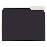 Ampad Envirotec 100% Recycled File Folders, 3 Tab, Letter Size, Black, 50/Pack (16101)