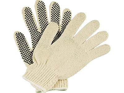 GTIN 699320060544 product image for Ambitex Pro 1-Sided Dotted String Knit Cotton Gloves, Natural White, Dozen (CTPS | upcitemdb.com