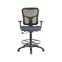 Tempur-Pedic Fabric Drafting Stool with Backrest and Footrest with Lumbar Support, Navy (TP8200-NAVY)~#|#~sp46777936_sc7