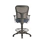 Tempur-Pedic Fabric Drafting Stool with Backrest and Footrest with Lumbar Support, Navy (TP8200-NAVY)~#|#~sp46777939_sc7