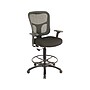 Tempur-Pedic Fabric Drafting Stool with Backrest and Footrest with Lumbar Support, Black (TP8200-BLACK)~#|#~sp46777946_sc7