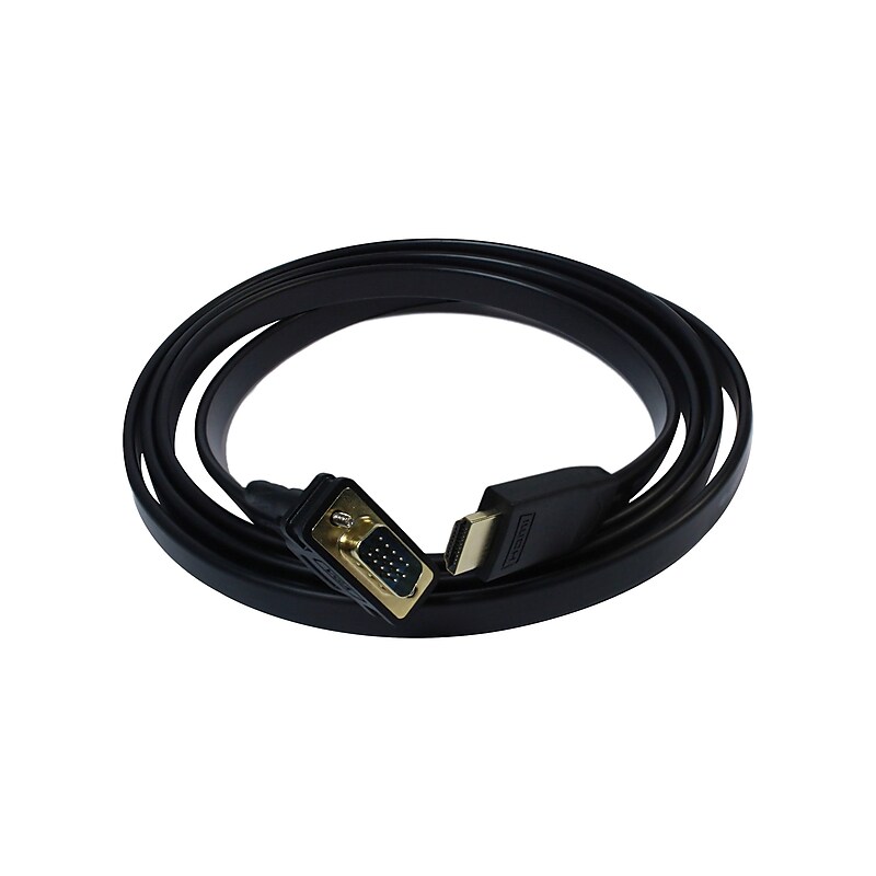 Plugable Active Adapter 6' HDMI to VGA Video Monitor Cable, Male to Male, Black (HDMI-VGA) image 1