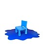 Floortex Colortex Sploshmat Multi-Purpose High Chair/Play Mat for Carpets, 40" x 40", Blue (FC114040PBV)~#|#~sp4682443_sc7