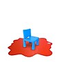 Floortex Colortex Sploshmat Multi-Purpose High Chair/Play Mat for Carpets, 40" x 40", Red (FC114040PRV)~#|#~sp4682514_sc7
