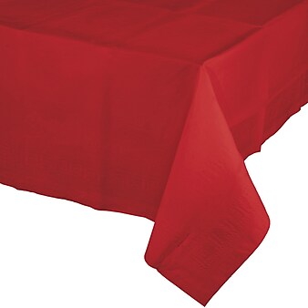 Creative Converting 54"W x 108"L Classic Red Paper Tablecloths, 3 Count (DTC711031TC)
