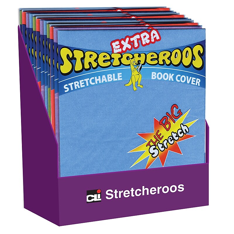 Charles Leonard Extra Stretcheroos Book Covers, Assorted Colors, 36/Set (CHL34516ST) image 1
