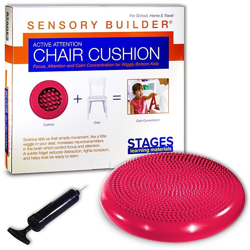 Stages Learning Materials Sensory Builder® Active Attention Chair Cushion, Red (SLM2102) image 1