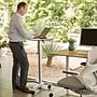 Seville Classics airLIFT XL 28"W Manual Rectangular Height Adjustable Mobile Sit-Stand Desk, White (OFF64801B)~#|#~sp46938362_sc7