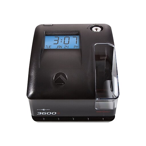 Pyramid Punch Card Time Clock System, Black (3600SS) Staples