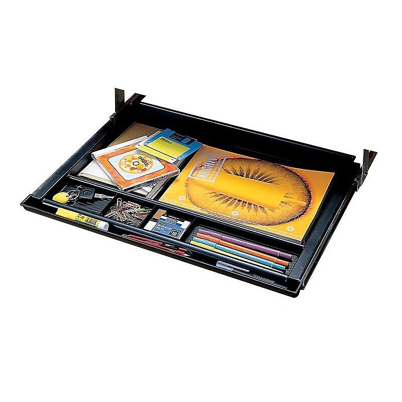 OfficeSource Center Drawer 1-Drawer Desktop Storage, Black (CDR1BLK) image 1