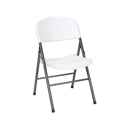 Cosco Resin Banquet Reception Chairs White Speckle Pewter 4 Box 14867wsp4