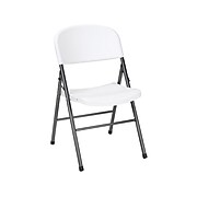 Cosco Resin Banquet/Reception Chairs, White Speckle/Pewter, 4/Box (14867WSP4)