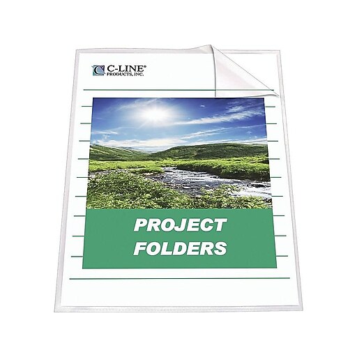 CLine® Clear Project Folders, Letter Size, 25/Box at Staples