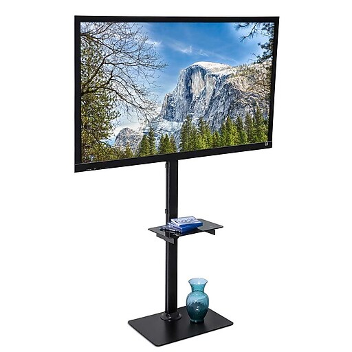 MountIt! Portable Flat Panel TV Stand With Glass Shelf for 32" to 70