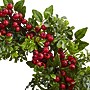 Nearly Natural 24” Berry Boxwood Wreath (4555)~#|#~sp4717561_sc7