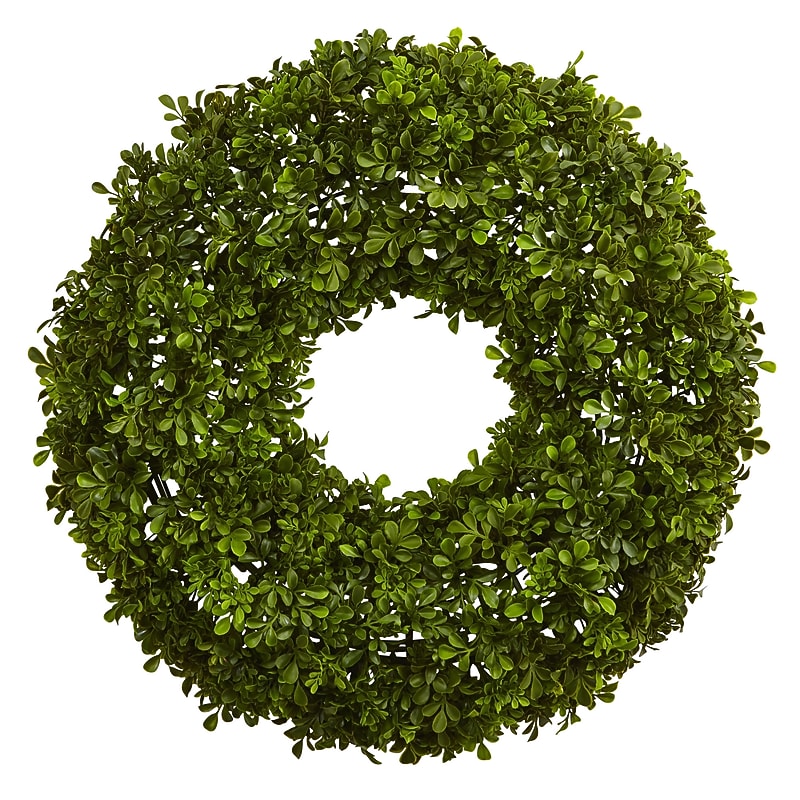 Nearly Natural 22” Boxwood Wreath (4554) image 1