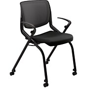 Union & Scale Workplace2.0™ Fabric Nesting Training Chair, Iron Ore (UN56078)