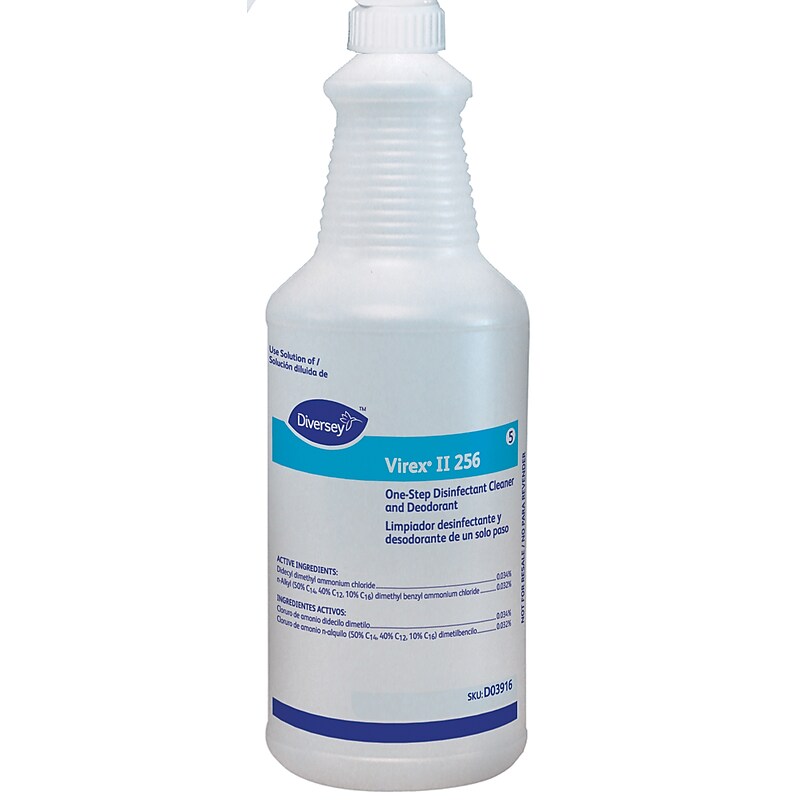 Virex II 256 32 oz. Spray Bottle with Trigger, Clear, 12/Carton (D03916) image 1