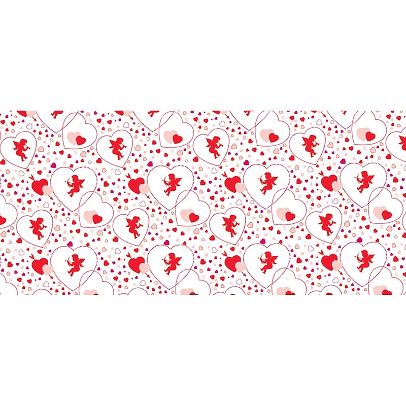 Pacon Corobuff 48" x 25' Corrugated Paper Roll, Cupids Hearts (0012111) image 1