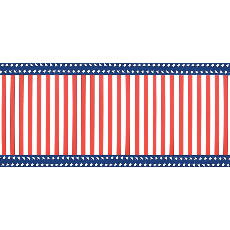 Pacon Corobuff 48" x 300" Corrugated Paper Roll, Stars & Stripes (0019841) image 1