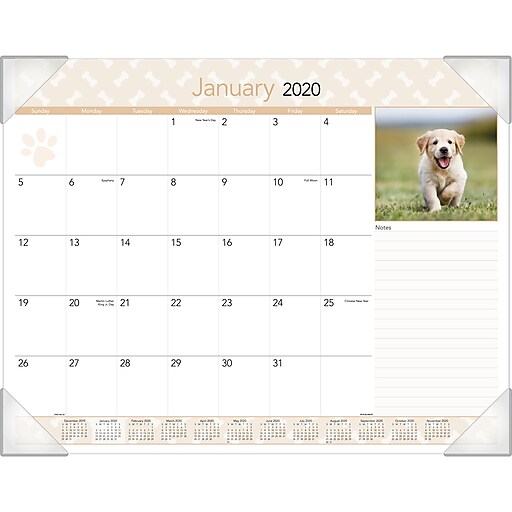 Shop Staples For 2020 At A Glance 22 X 17 Desk Pad Puppies