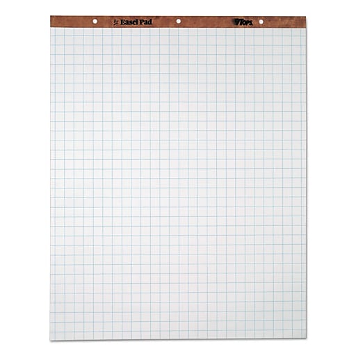 Staples Easel Pads, 27 x 35, White, 50 Sheets/Pad, 4 Pads/Carton  (ST17641)