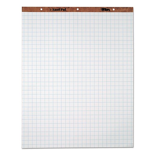 TOPS Easel Pad, 27" x 34", Grid Lined, 50 Sheets/Pad, 4 Pads/Carton