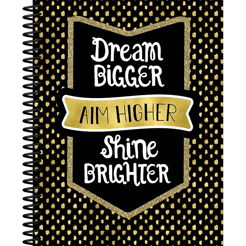 Sparkle and Shine Teacher Planner Plan Book, Dream Bigger Aim Higher Shine Brighter, Paperback (105020) image 1