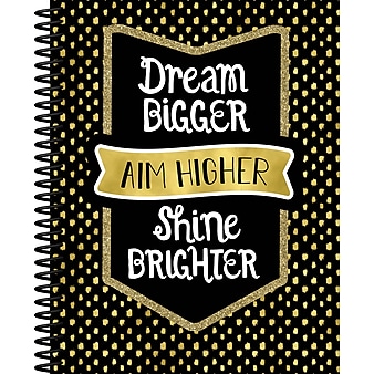 Sparkle and Shine Teacher Planner Plan Book, Dream Bigger Aim Higher Shine Brighter, Paperback (105020)